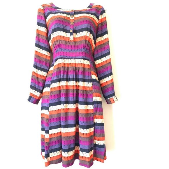 Anthropologie Dresses & Skirts - PLENTY BY Tracy Reese Long Sleeve Stripe Dress 6p